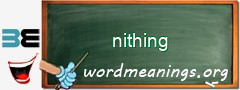WordMeaning blackboard for nithing